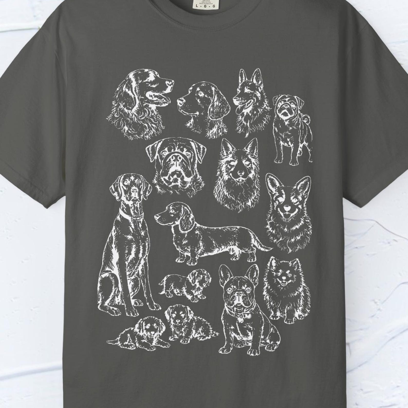 Comfort Colors Dog Shirt, Dog Lover Shirt, Dog Breeds Tee, Cute Puppy T shirt, Pet Lover Gift, Dog Mom Shirt, Dog Dad Shirt S