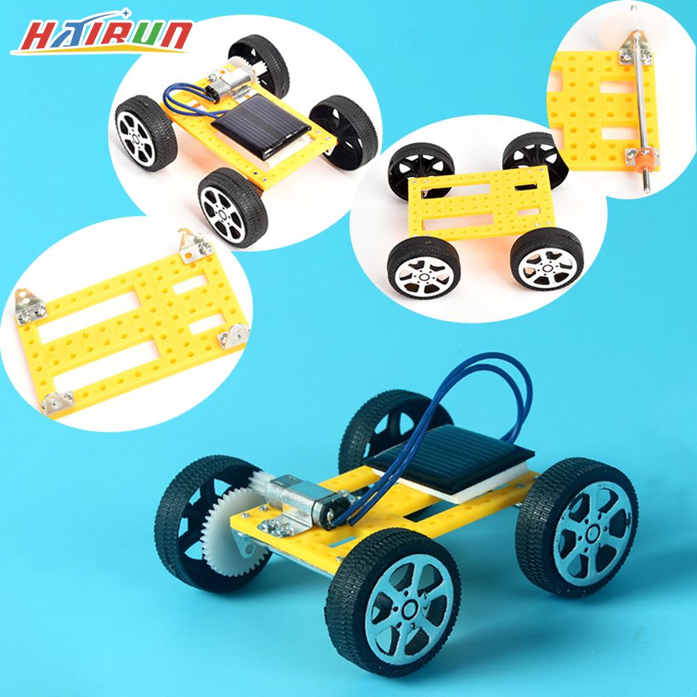 DO-IT-YOURSELF Mini Solar Powered Toy Car Ideal For Children Solar Power Toy Assembled Energy Powered Car children s Playthings Children Novelty
