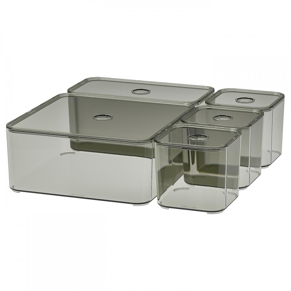 

ИКЕА ВИССЛАВислаон Ящик для хранения+5 видов крышек серый