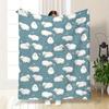 Retro Cute Sheep Flannel Blanket-280gsm Soft & Warm All-Season Cozy Throw, Light with Sheep Pattern, Machine Washable for Sofa, Bed, Office, Nap & Air