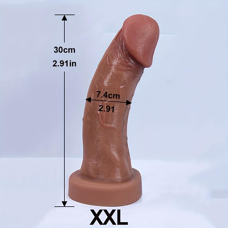 Extra Large Mushroom-Head Dildo – Real Skin Texture, Liquid Silicone, Thick Durable Manual Toy for Men & Women, Easy To Clean, No Batteries Needed