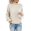 New Autumn and Winter Knitted Sweater with Thick Thread and High Neck Pullover for Women