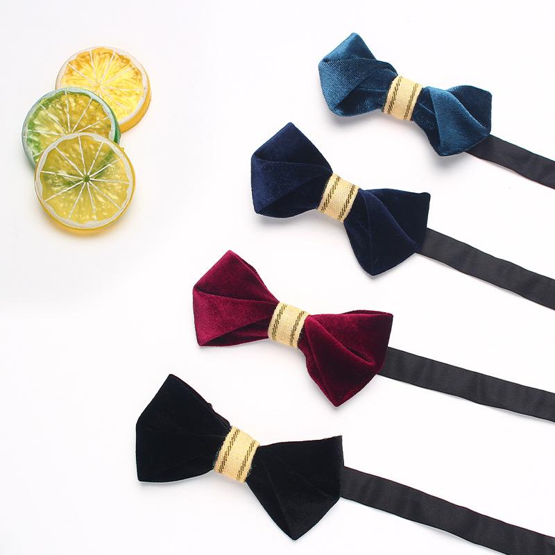 

Velvet Bow Bow Tie, Casual Pointed Bow Tie, Casual Solid Color Suit Shirt Bow Tie.
