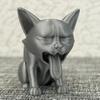 3D Printed Vomit Cat Figurine Plastic Kitten Statue Animal Sculpture