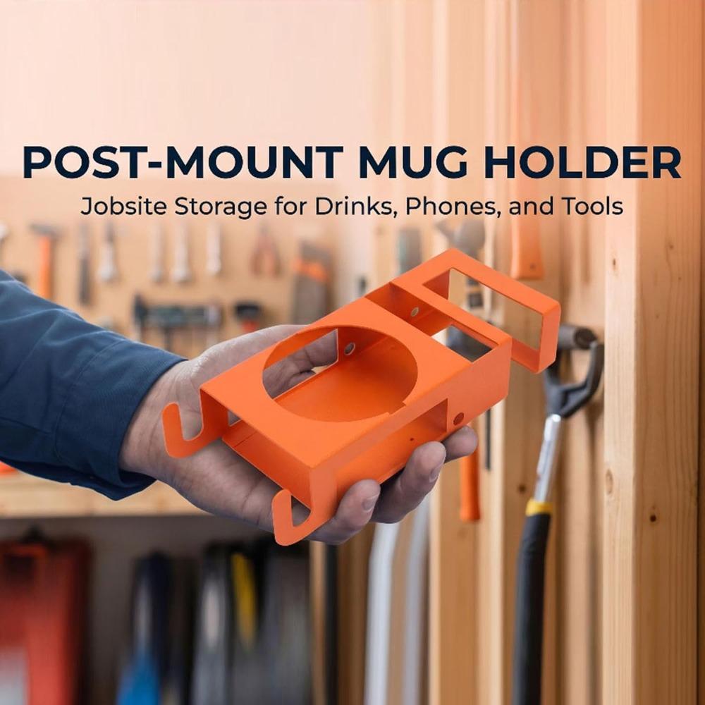 Geometric Design Wall Mounted Cup Holder Coffee Mug Holder for Garage Workshop Construction Site