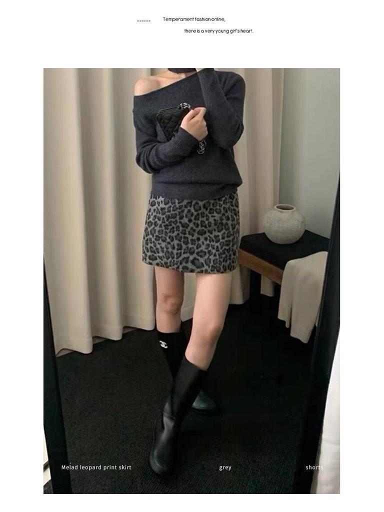 **Saidi Melard Slimming High-Waist Leopard Print A-Line Midi Skirt (2025 Hot Retro Style)**