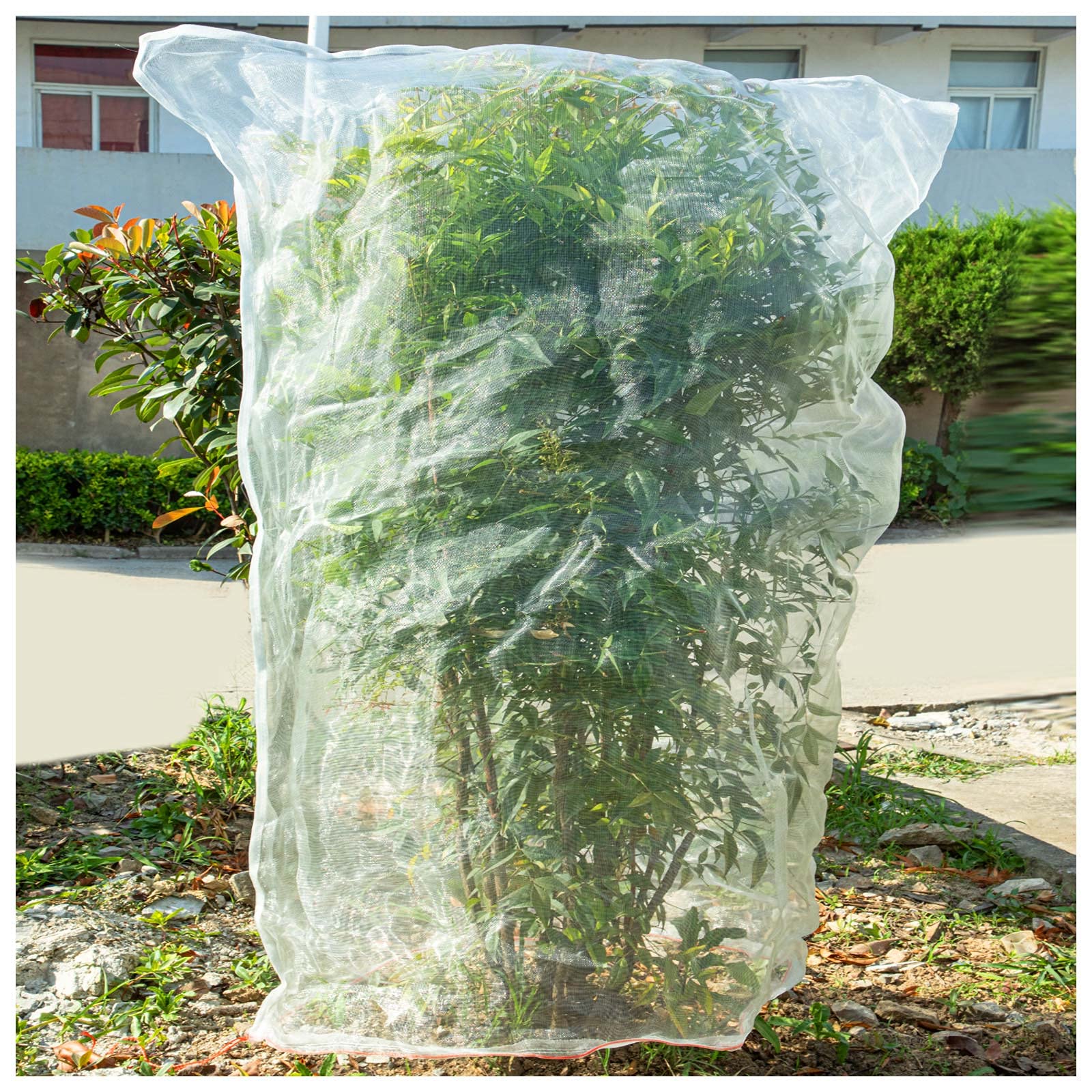 

Insect Bird Barrier Mesh,Garden Netting Barrier,Bird Netting,Netting for Plant with Drawstring,3.5 x 4.6 FT Tomato Protective Cover,Large Potted Fruit 3.5 x 4.6 FT x 1Pcs