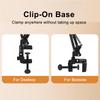 Overhead Phone Stand Adjustable Desk Camera Mount with Fill Light for Live Streaming