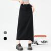 Gray High-End Slimming Skirt for Women - Spring 2026 Arrival, Versatile Temperament, Slit, Hip-Hugging, Mid-Length Skirt
