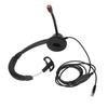 Monaural Customer Service Headset Volume Adjustment Single Sided Ear Headphone with Noise Cancelling Mic