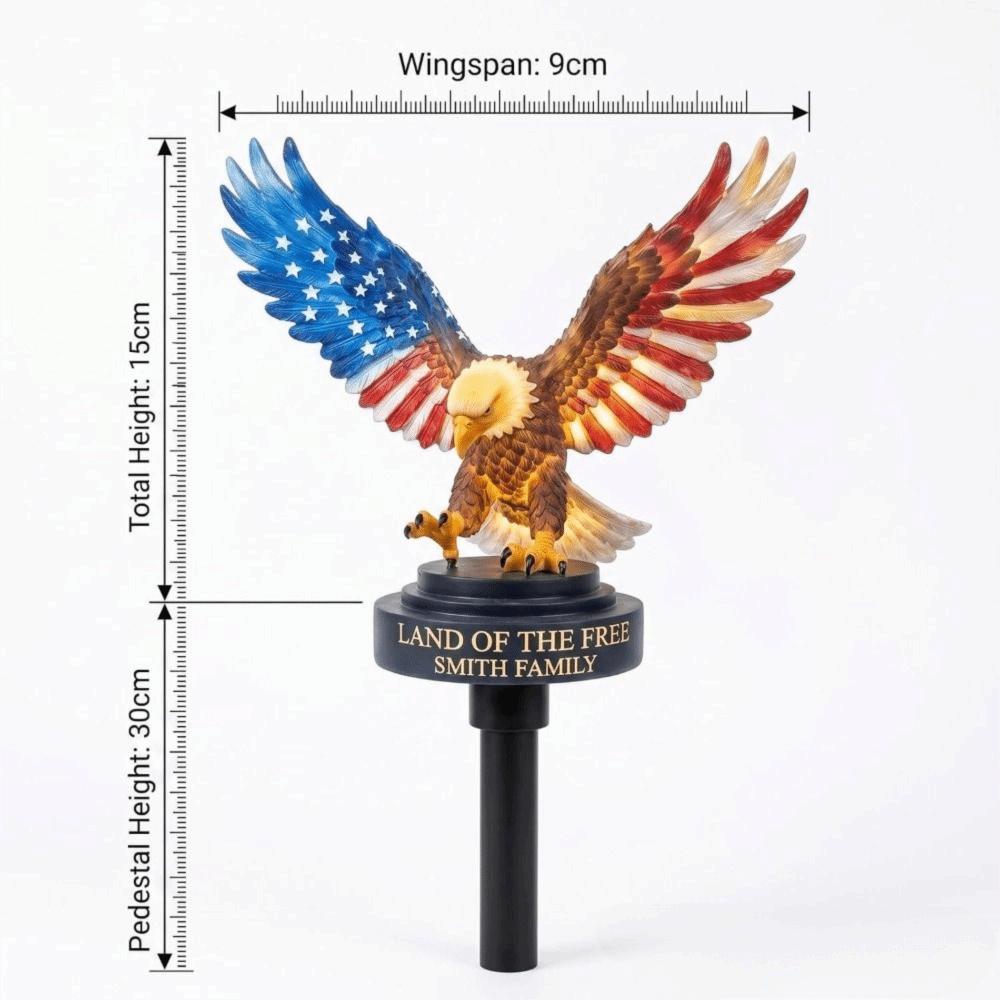 UV Resistant Solar Eagle Light LED Lighting Solar Garden Light Patriotic Eagle Statue Garden Decor