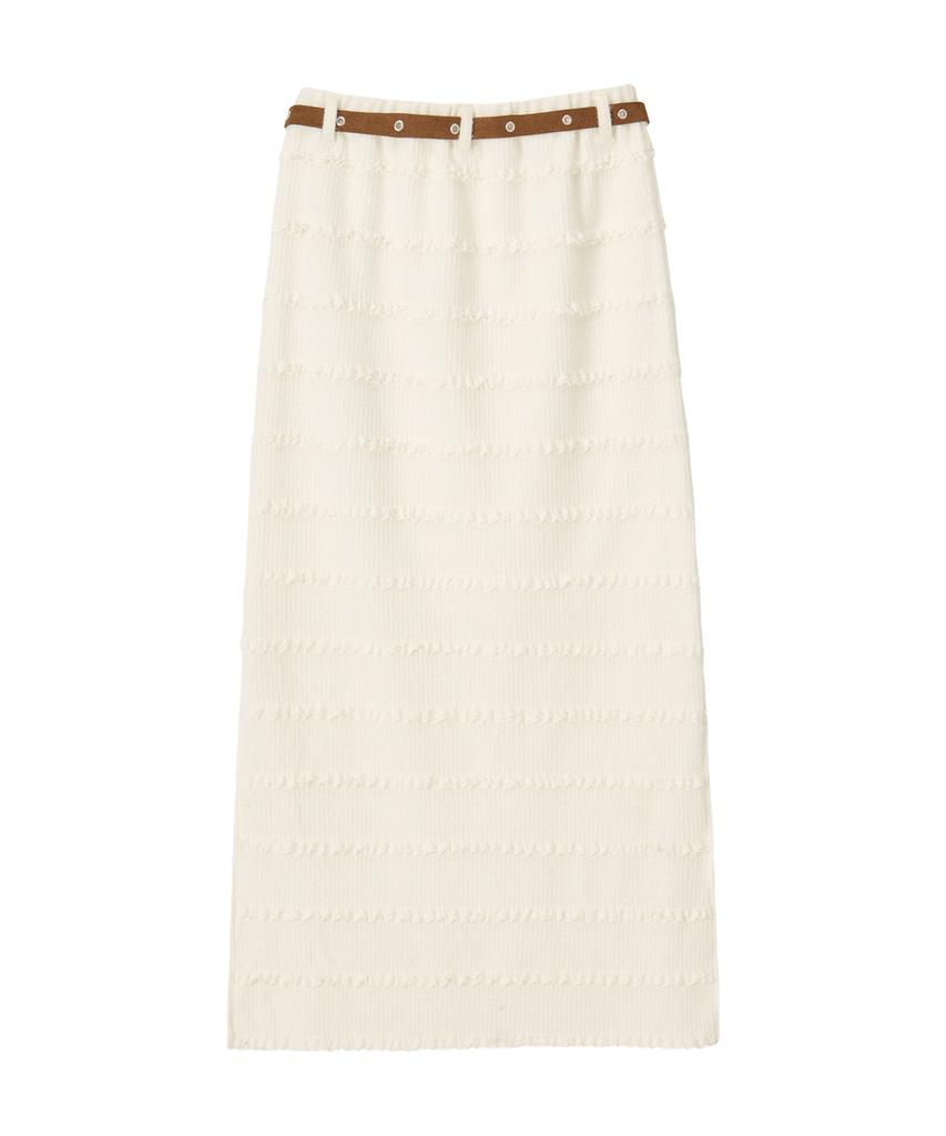 Biteoseljeu Gloria Knit Long Skirt - Ivory