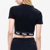 New FILA Crop Tops Women's Jet Black F11W229120FBK
