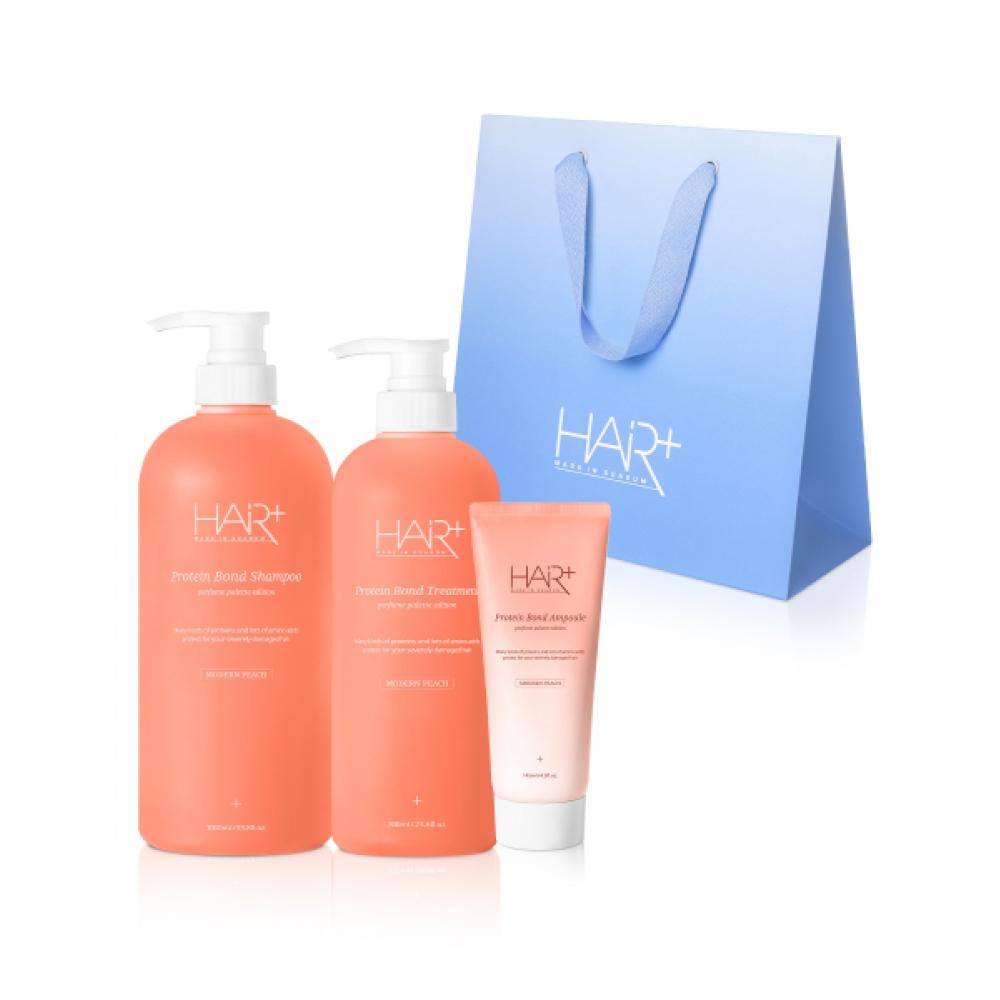 Hairplus Modern Peach Perfume Protein Thermal Protection Intensive Clinic Gift Set NONE