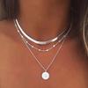 Bohemian Gold Multilayer Bar Choker Necklace Dainty Choker Necklace Collar Layering Necklace For Teen Girls Birthday Wedding Jewelry Gifts