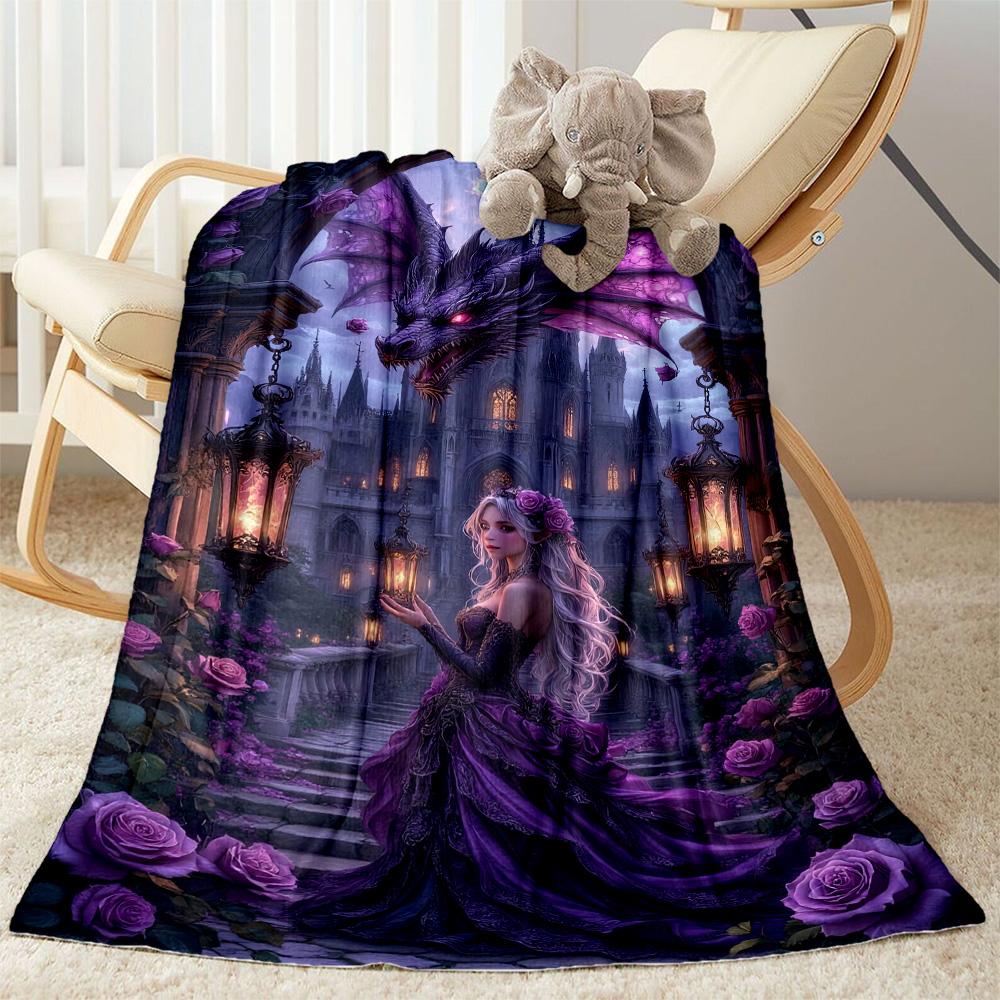 Gothic Style Blanket Soft & Cozy Perfect for Seaside Office Chair Couch for All Occasions Warmthful Decor Suitable for Gifting Relatives and Friends