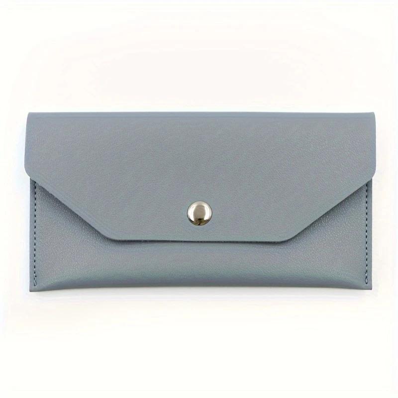 Leather Wallet Folder Card Holder Unisex Ultra Slim Durable Pu Organiser Waterproof Storage Pouch Cash Envelope Business