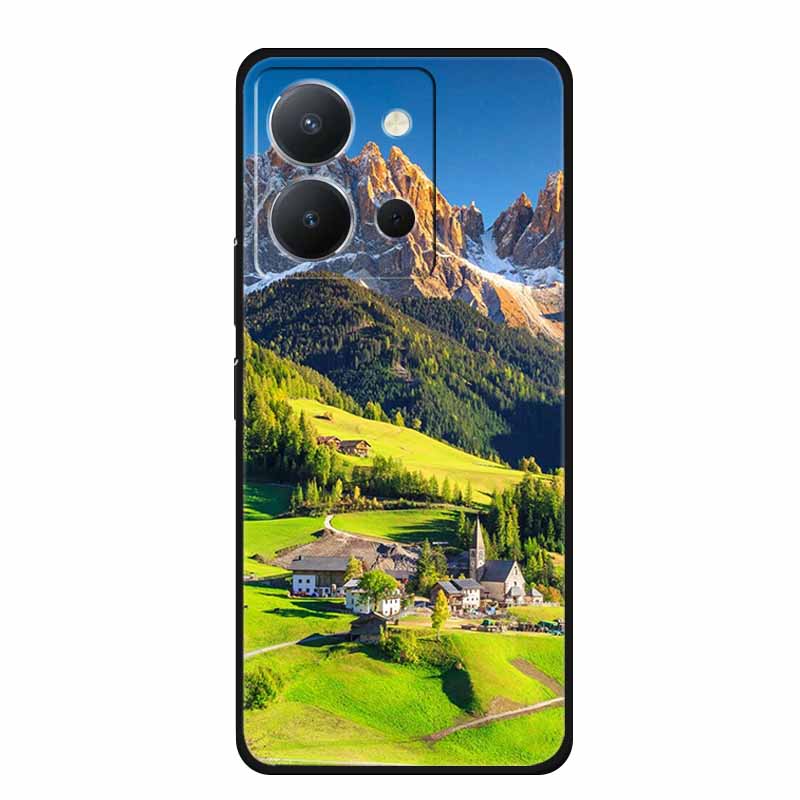For Vivo Y36 4G Case Luxury TPU Soft Silicone Phone Cases Back Cover For VivoY36 4G Russian Version Shockproof Flowers New Funda