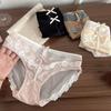 Bow Lace Flower Panties Transparent Mesh Lace Briefs Lingerie Underwear for Women  Comfortable