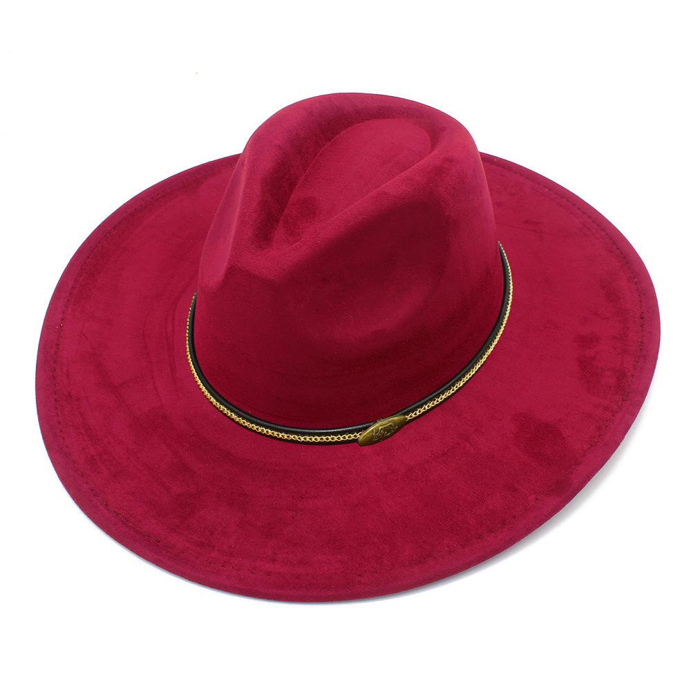 Cappello a cilindro fedora oversize stile europeo e americano uomo e donna semplice ed elegante parasole da esterno cappello jazz cappello da spiaggia per vacanze al mare