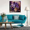 New Arrival 5D DIY Full Circle Diamond Painting "Teacup Purple Flower" Embroidery Cross Stitch Home Decor Gift