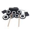 Kids Electronic Drum Set Simulation Sound Soft Silicone Roll Up Drum Practice Pad with Foot Pedal