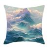 Comfortable Cyan Mountain Series Cushion for Car, Home, Bedroom, and Bedside
