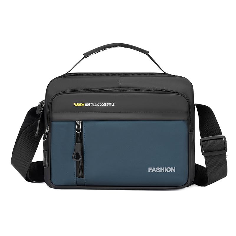 

Мужская сумка через плечо Цвет Черный Сумка Многослойная Деловая Дорожная Сумка на плечо синий