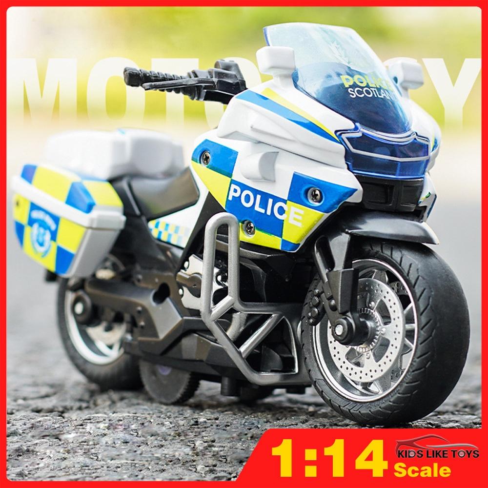 KLT 1:14 Patrol police motorcycle alloy model car for kids toys for boys toys for kids cars toys