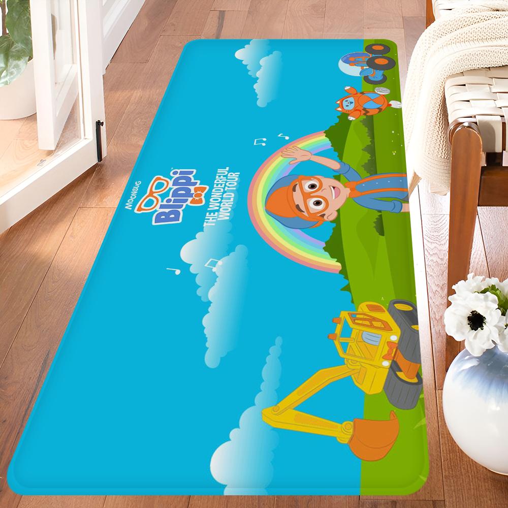 B-Blippiing Creative ABC Pattern Kitchen Mat Anti-Slip Doormat for Kids Room Bedroom Living Room Balcony Decoration