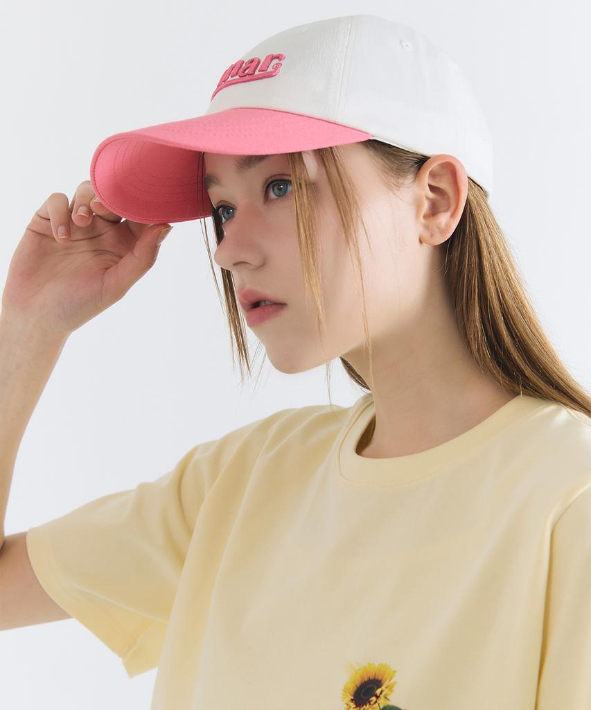 LIEMAR Embossed Embroidery Two-Tone Ball Cap Pink