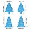 Shiny Glossy Christmas Tree Snowflake Ornaments Silicone Epoxy Resin Mold DIY Keychain Pendant for Valentine Gift