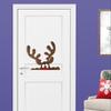 Christmas Door Window Stickers Felt Cloth Cartoon Snowman Santa Claus Elk Wall Sticker For Winter Xmas New Year Decoration Decal