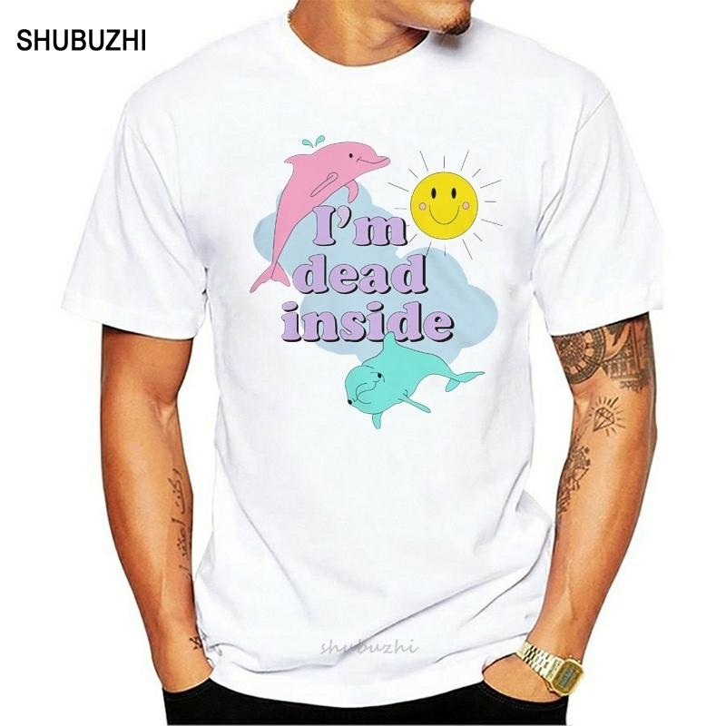 Dolphins IM Dead Inside Sunshine Funny TShirt High Quality Cotton Tee Superior Quality Tee Shirt