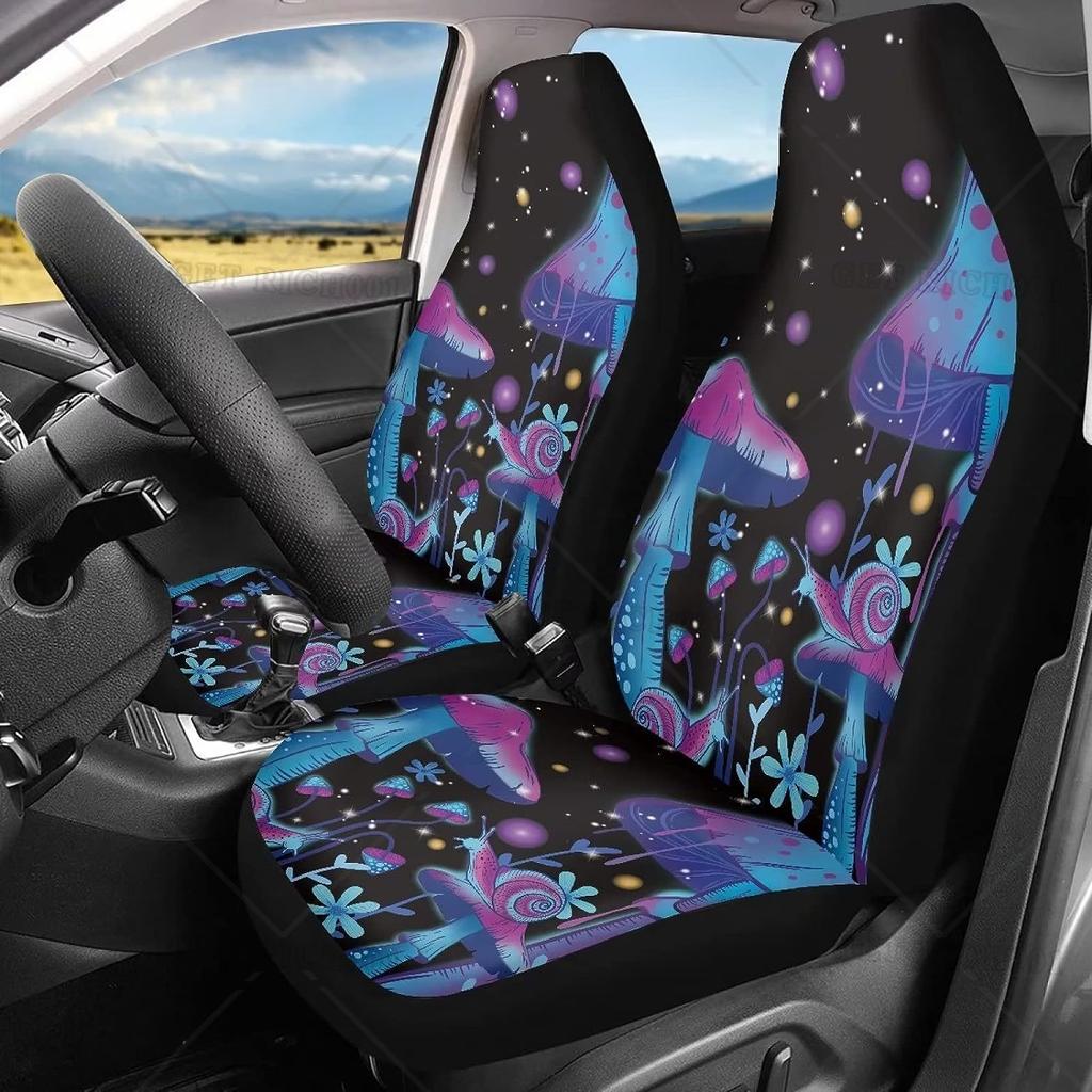 Witch Mushroom Car Seat Cover Protector Front Seat Cover Suv Car Full Set For Women Bucket Seat Cover Blanket Protector Covers