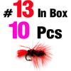 MNFT 10Pcs Various Dry Fly Fishing Lure Trout Salmon Dry Flies Fish Hook Size #6 #10 #12 Nymph Mosquito Lures Fishing Tackle