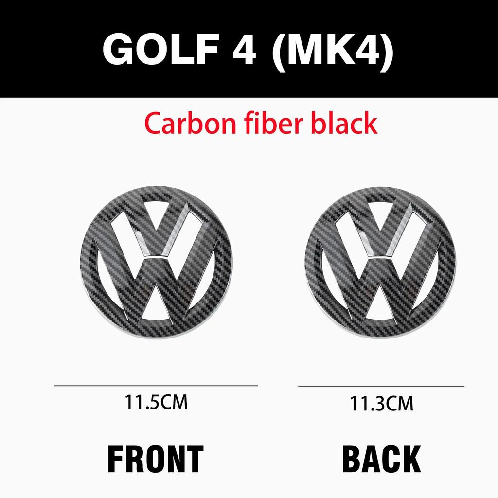 W125For VW Volkswagen Jetta MK5 Golf 1set Glossy Car Front Grill Badge Emblem Stickers Car Logo Accessories For Volkswagen MK6 MK4 M