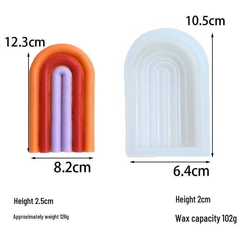 

Geometric Arch Bridge Candle Mold - Silicone Korean Ornament