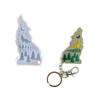 Shiny Wolf Keychain Epoxy Resin Mold Necklace Pendant Silicone Mold DIY Crafts Jewelry Decortaion Casting Mold Tool