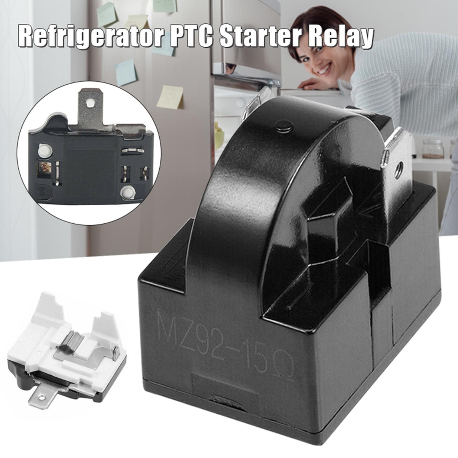 Refrigerator PTC Starter Relays 15 Ohm 2-Pin Compressor Overload Protector Universal Application 1/6HP Accessories A