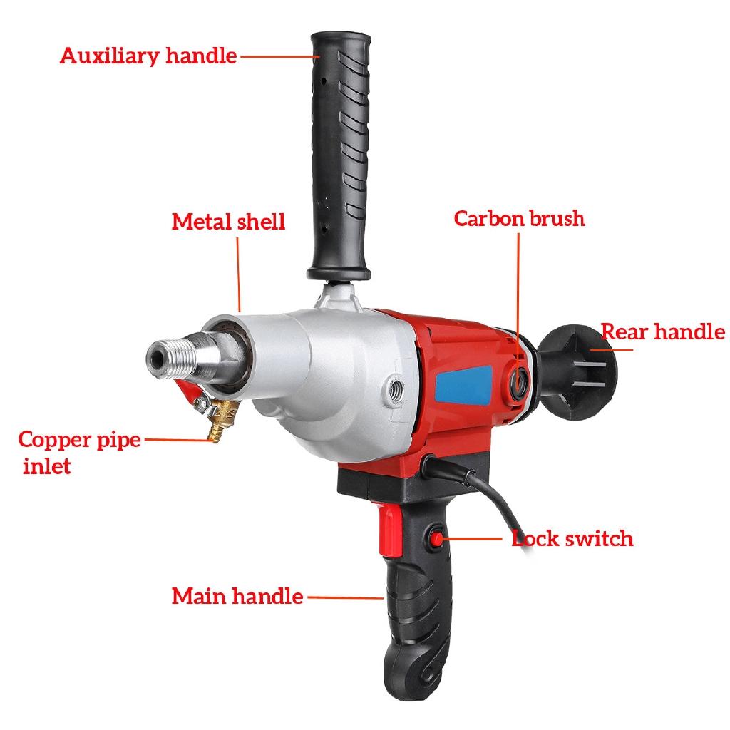 2100W  Handheld Core Drill Wet Concrete Core Drilling Machine 2100W Electric Core Drill Stepless Speed Concrete Diamond