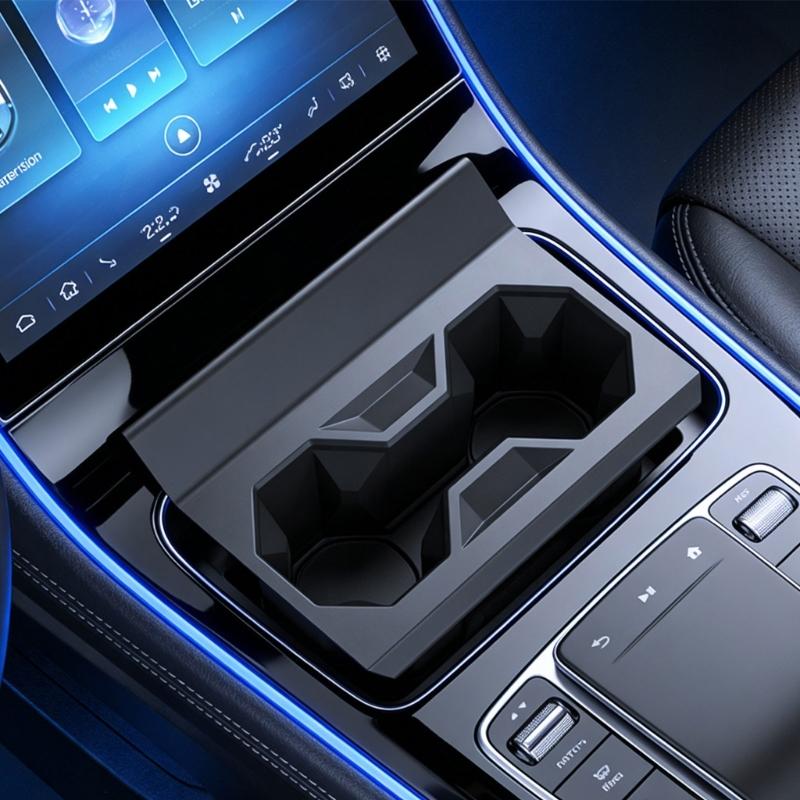 Center Console Drink Holder For Vehicle Interior Custom Design Prevents Cup Tipping And Spillage In Various Condition