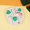 Tropischer Flamingo & Monstera-Blatt Silikonform