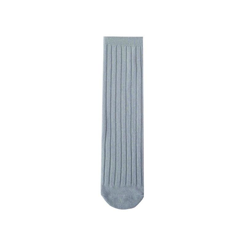 Soft Cotton Ribbed Knee High Socks for Baby Toddler Kids Breathable Solid Long Leg Warmers for Newborn Boys and Girls