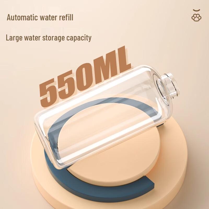 Automatic Pet Water & Food Feeder with Stainless Steel Bowls CN plug (adapter included)