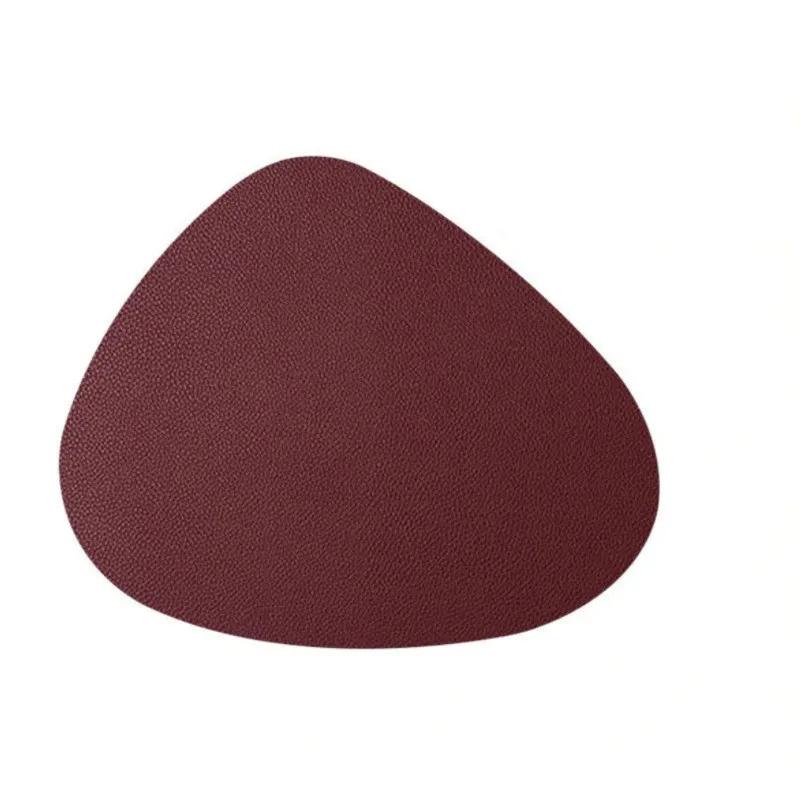 PU Placemats for Tableware Waterproof Non-Slip Coaster Leather Place Heat Insulation for Kitchen Accessories Pad Cup Wine Mat