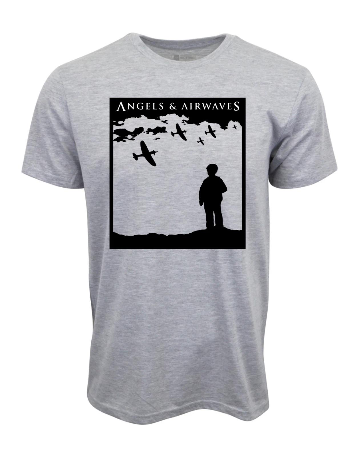 

MENS ANGELS AND AIRWAVES GRAY 100% Cotton T-shirt Mens Womens Tees Top L