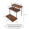 A78E-Coffee Dripper Stand Wooden Espresso Tamper Holder 3-Layer Solid Storage Rack Multi-Functional Coffee Tool Organizer