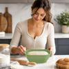 Silicone Bread Proofing Basket with Lid, Heat Dough Fermentation Basket for