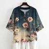 Damenhemden Elegante Freizeit-T-Shirts 3/4-Ärmel Tunika-Oberteile Basic-T-Shirts Pullover Arbeitsblusen